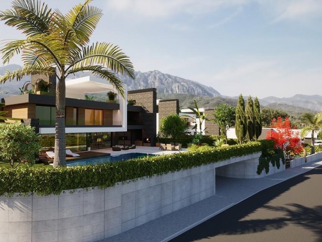 Kyrenia Edremit; Ultra-Luxusvilla mit Blick auf die Berge und das Meer in herrlicher Lage!