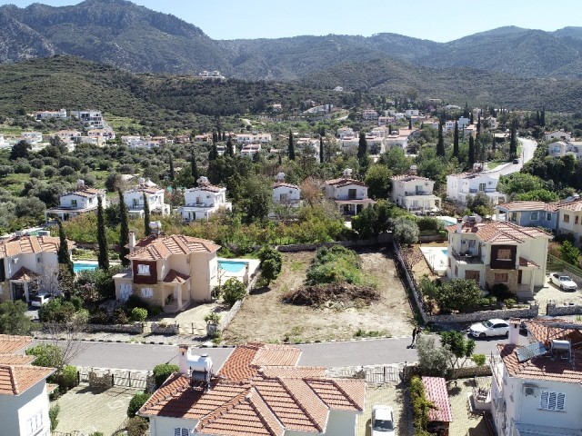 Kyrenia Yesiltepe; Land for Villa with Mountain Sea View