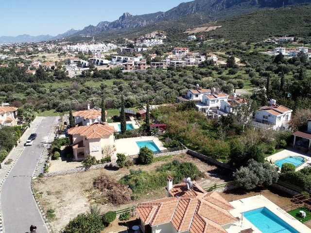 Kyrenia Yesiltepe; Land for Villa with Mountain Sea View