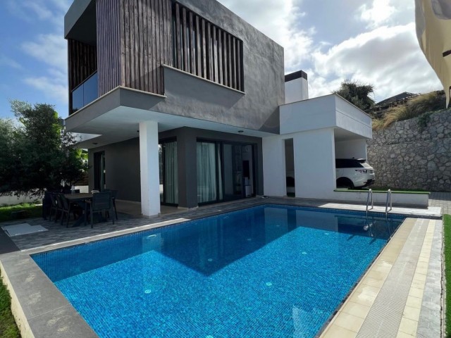 Kyrenia Ozanköy; Villa with Turkish Door, Sea View and Pool