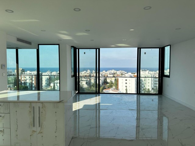 Kyrenia Center; Around Nusmar Market; Penthouse with Unlockable Mountain Sea View