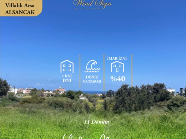 Kyrenia Alsancak; Near Hasan Uzun Petrol, Mountain Sea View; 11 Acres Land for Villa