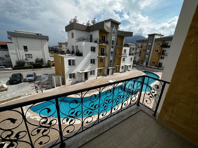 Kyrenia Alsancak; Apartment with Mountain Sea View in a Site with Shared Pool