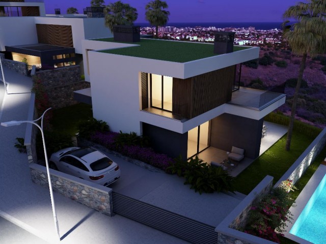 Kyrenia Bellapais; Ultra Lux Villa with Magnificent Mountain Sea View, Delivery in August 2024, Elevator