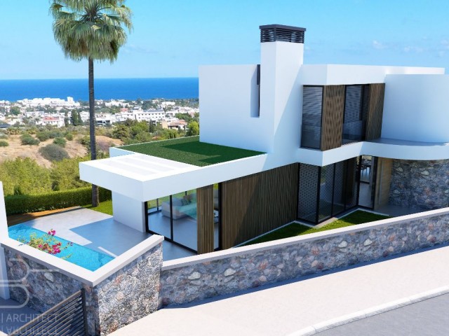 Kyrenia Bellapais; Ultra Lux Villa with Magnificent Mountain Sea View, Delivery in August 2024, Elevator