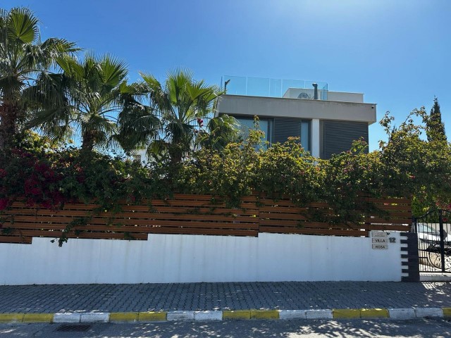 Girne Karaoğlanoğlu; Within Walking Distance to the Sea, Mountain Sea View, Fully Furnished Villa with Pool