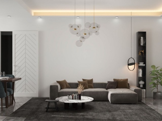 Nikosia Gönyeli; 2+1 Ultra Lux Apartments in der Nähe von Dürümcü Baba, geliefert im Dezember 2024. Sie können es mit einer Anzahlung von 35 % besitzen.