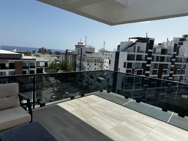 Kyrenia Center; Penthouse with Mountain Sea View in a Complex with Shared Pool