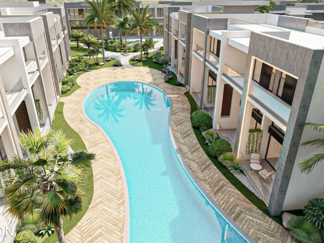 Girne Karşıyaka Lüks Havuzlu Site İçerisinde Satılık Modern Daireler