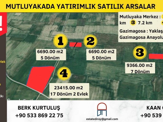 MUTLUYAKADA YATIRIMLIK SATILIK ARSALAR