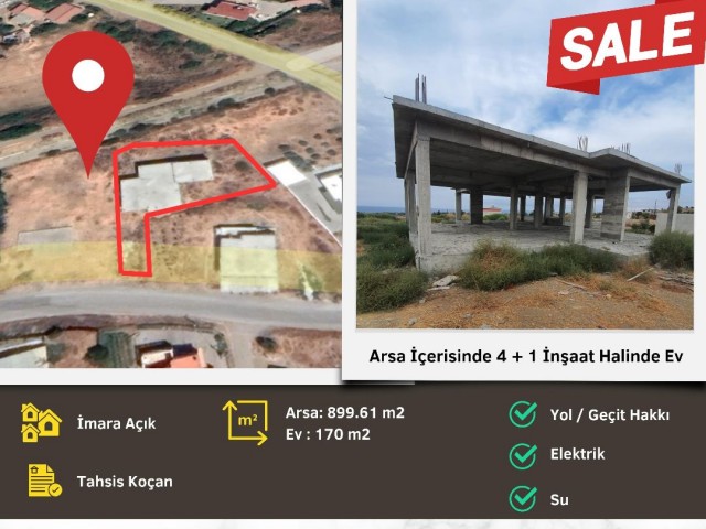 HALF CONSTRUCTION FOR SALE IN CENGİZKÖY CLOSE TO LEFKE-LEFKŞA HIGHWAY