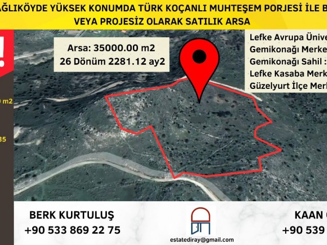 LAND FOR SALE IN LEFKE BAĞLIKÖY WITH OR WITHOUT A PROJECT WITH TURKISH DEED