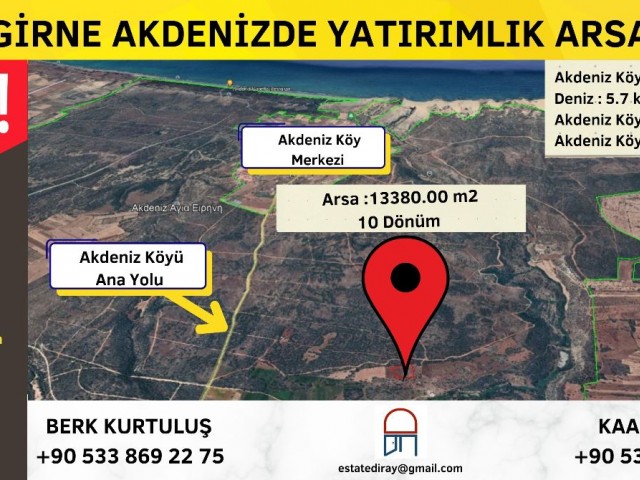 INVESTMENT LAND IN THE MEDITERRANEAN IN KYRENIA