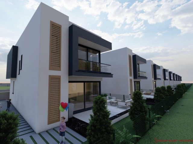 Modern duplex detached villas with garden on an elevated position in Gonyeli.