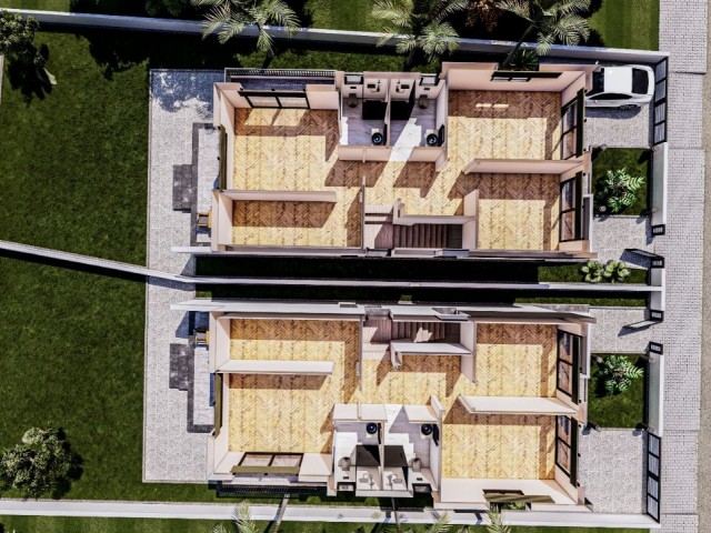 3+1 luxury villas with detached gardens in Hamitköy.