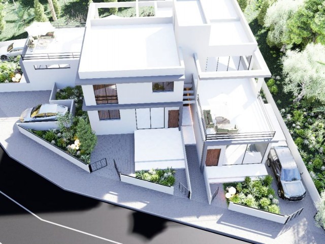 2+1 and 3+1 flats with garden and terrace in Alayköy, Nicosia.