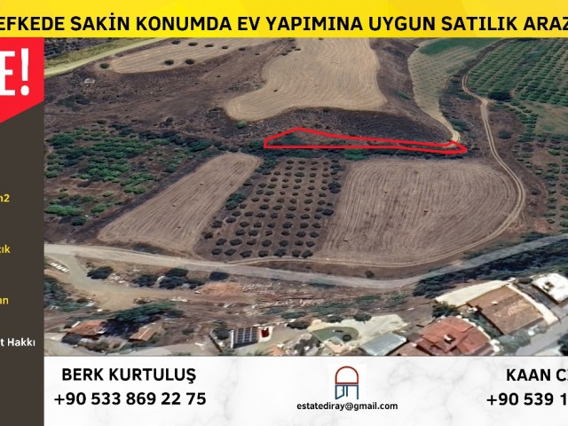 ‼️LEFKEDE SAKİN KONUMDA EV YAPIMINA UYGUN ARAZİ ‼️