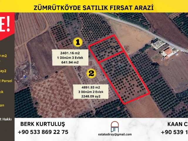 ‼️زمین فرصتی برای فروش در ZÜMRÜTKÖY ‼️