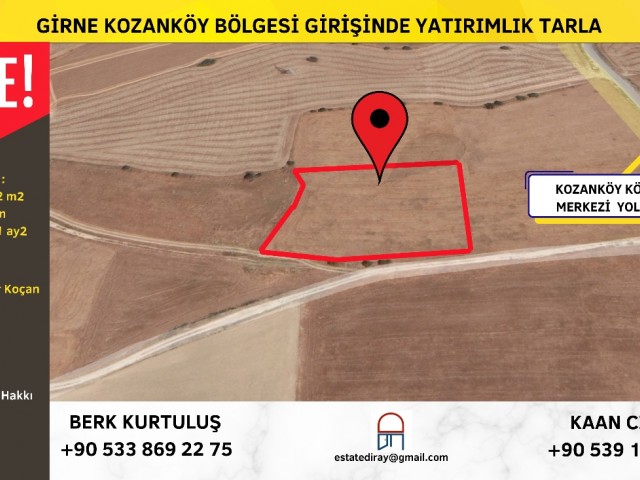 ‼️INVESTMENT FIELD AT THE ENTRANCE OF GİRNE KOZANKÖY REGION ‼️