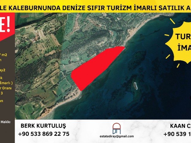 ‼️BEACHFRONT TOURISM ZONED LAND FOR SALE IN İSKELE KALEBURNU‼️