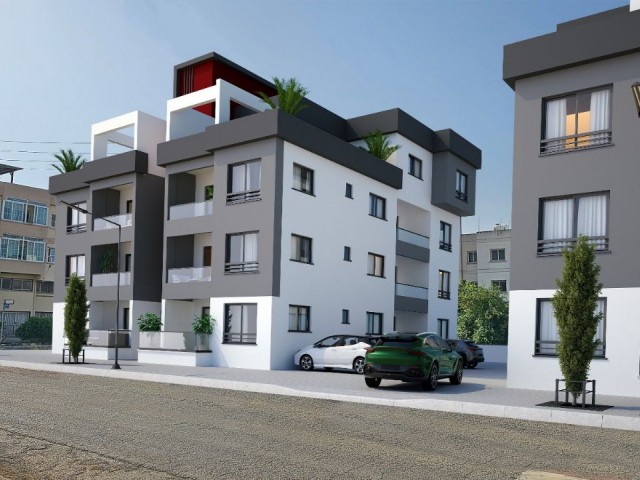 2+1 flats in the center of K.Kaymaklı, close to all social amenities.