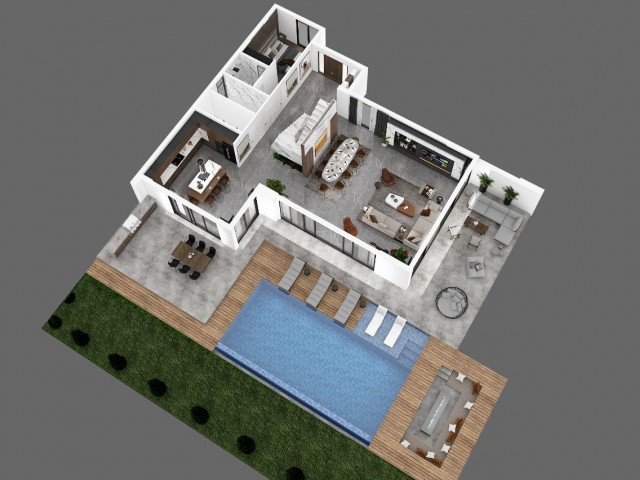 Girne Çatalköyde Denize Sıfır Ultra Lüx 4+1 Villa