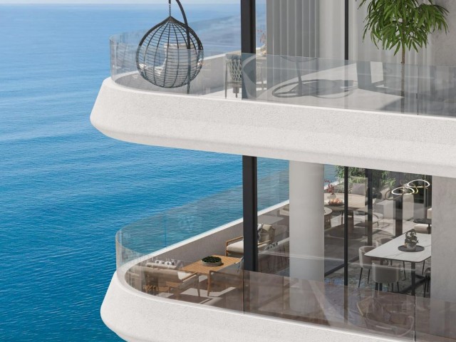 Opportunity to Own a Seafront Studio Apartment from the Most Luxury Project of Northern Cyprus with 0% Interest