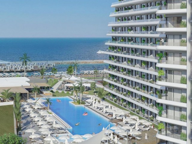 Gelegenheit, ein Studio-Apartment direkt am Meer im luxuriösesten Projekt Nordzyperns mit 0 % Zinsen zu erwerben