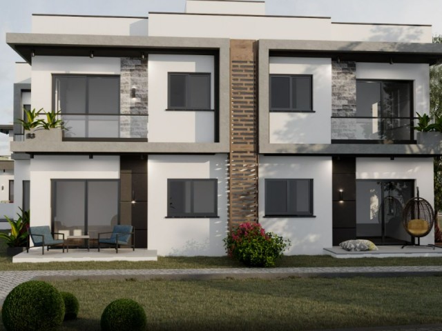 3+1 DUPLEX-VILLA-MÖGLICHKEIT ZUM VERKAUF AUS DEM PROJEKT IN KYRENIA YESILTEPE