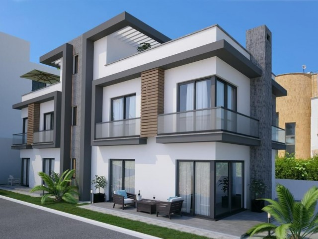 3+1 TWIN VILLAS FOR SALE FROM THE PROJECT STAGE IN GUINEA ALSANCAK REGION