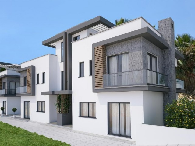 3+1 TWIN VILLAS FOR SALE FROM THE PROJECT STAGE IN GUINEA ALSANCAK REGION