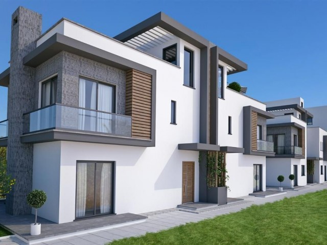 3+1 TWIN VILLAS FOR SALE FROM THE PROJECT STAGE IN GUINEA ALSANCAK REGION