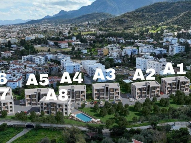 GİRNE LAPTA'DA  YENİ BAŞLAMIŞ PROJE AŞAMASINDAN SATILIK 1+1 DAİRELER