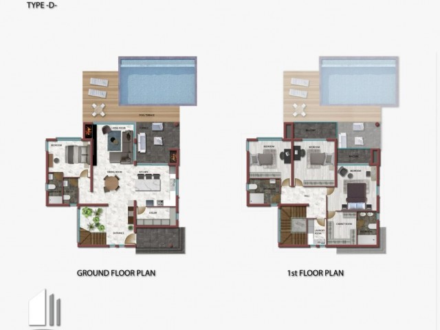 LUXURIÖSE VILLEN ZUM VERKAUF AB PROJEKTPHASE IN OLIV GİRNE