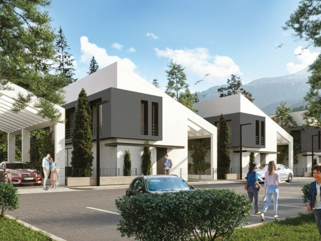 3+1 VILLA ZUM VERKAUF ZU EINEM GELEGENHEITSPREIS AUS DER PROJEKTPHASE IN GİRNE KARŞIYAKADA