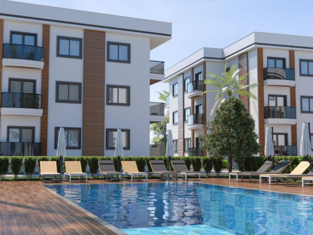 2+1 FLATS WITH POOL FOR SALE IN ALSANCAK, KYRENIA FROM PROJECT PHASE