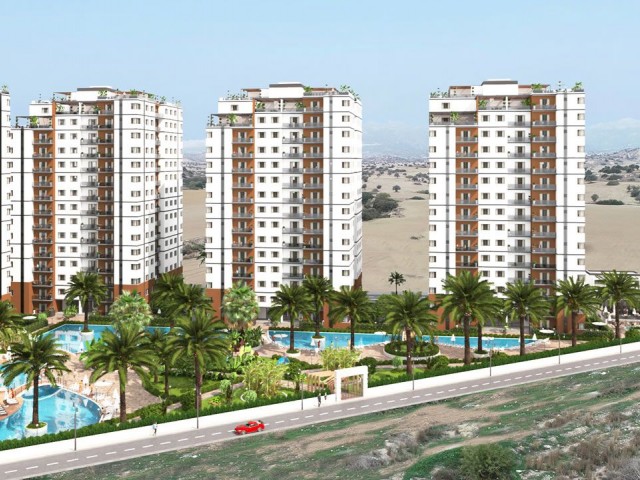 INVESTMENT FLATS IN İSKELE FROM THE PROJECT PHASE WITHIN THE SITE