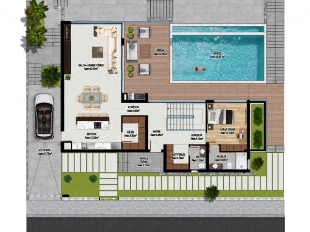 ULTRA LUXURY VILLA WITH PRIVATE POOL IN PROJECT PHASE IN GIRNE ARAPKÖY