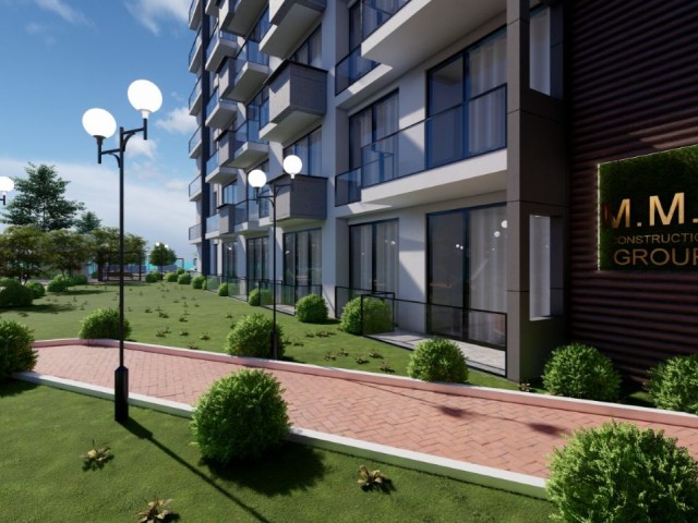 PRIVATE BEACH FLATS FOR SALE IN LEFKE GAZİVEREND FROM A SEAFRONT PROJECT