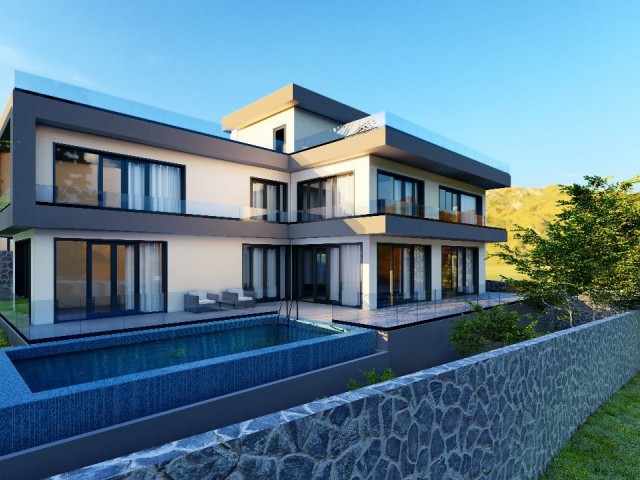 4+1 MODERN VILLAS WITH PRIVATE POOL FOR SALE IN KYRENIA EDREMIT AREA