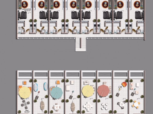 große Investition in esentepe 45-Meter-Studio