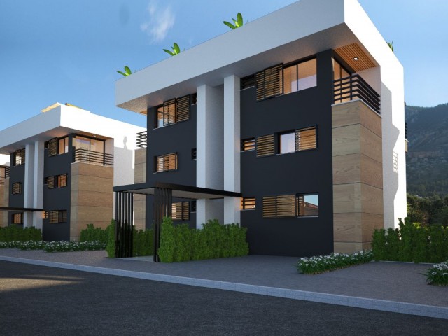 آپارتمان کاملا نو با 2+1 باغ، 1+1 تراس روباز در مجتمعی نوساز با استخر مشترک