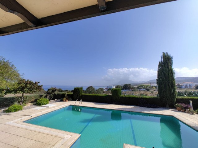 Semi-furnished centrally heated sea and mountain view villa with private large pool