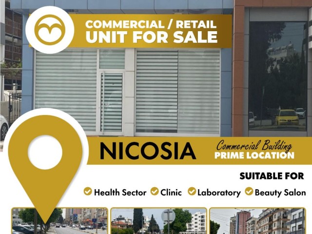 Geeignet für Geschäfte, Büros, Apotheken, Läden, Labore usw. zum Verkauf an der Hauptstraße an der Nikosia Merit Hotel Road.