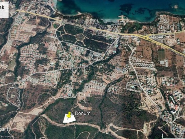 6 Acres of Sea View Land for Sale in Alsancak with Forest Land Behind Suitable for Villa Construction !!!