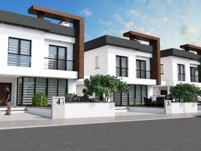 Super Luxury Villas with 180m2, Fireplace, Barbecue and Covered Garage in the Gönyeli Villa Area!!! ** 