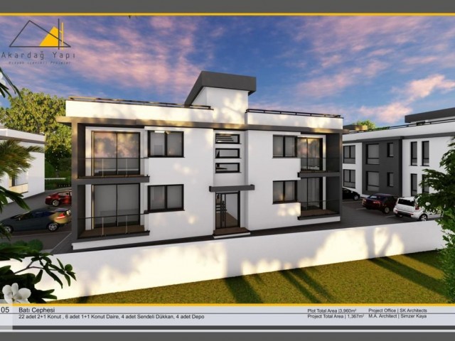 1+1 FLATS FOR SALE IN ÇATALKOY, KYRENIA, ON THE HIGHWAY