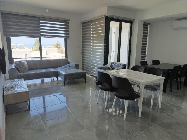 Luxury 2+1 new fully furnished flat for rent in Çatalköy, Kyrenia, with its own terrace and barbecue