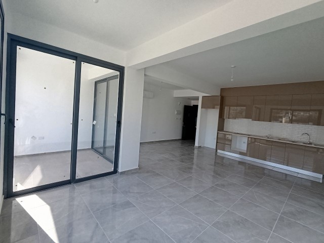 2+1 brand new flat for sale with commercial permit and its own terrace, on the main road in Kyrenia Çatalköy.