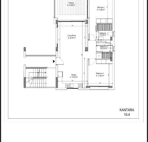 پنت هاوس Kantara Evergreen 2+1 با روف بالا در ردیف اول دریا